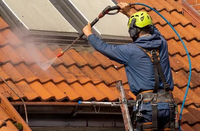 Démoussage et hydrofuge de toiture à Poucharramet